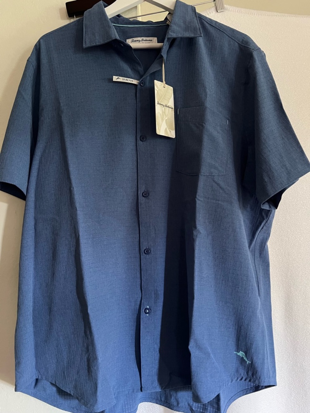Tommy Bahama Navy Short-Sleeve Camp Shirt